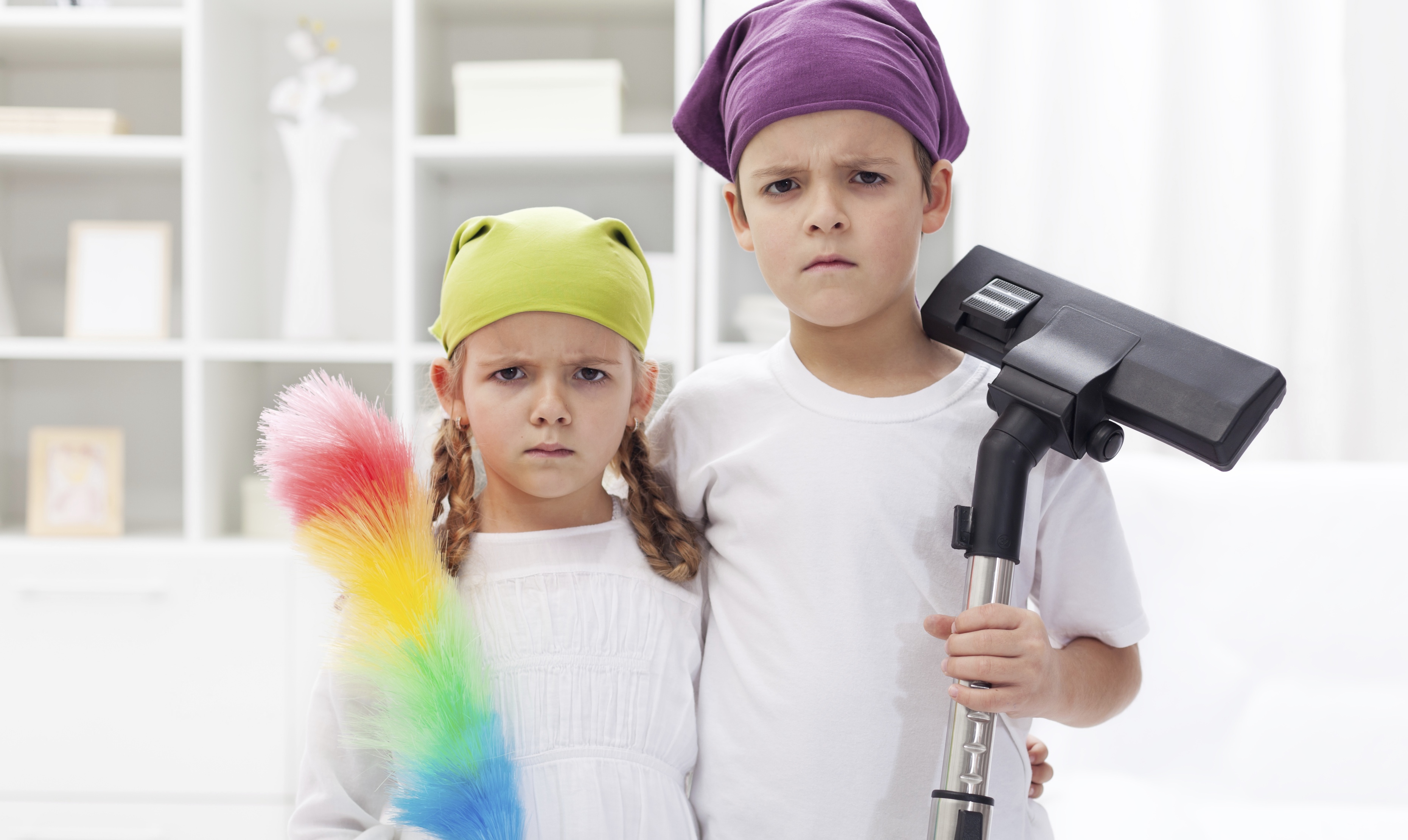 child doing chores